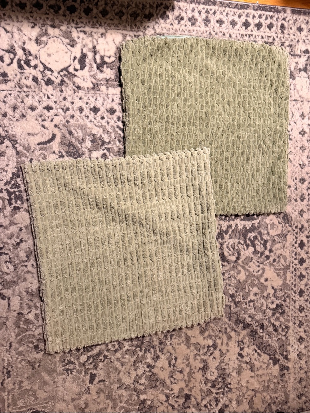 Light Green Waffle-Texture 20x20 Pillow Covers